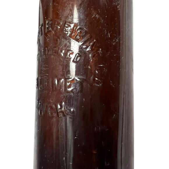 Calumet Brewing Co Registered Calumet Michigan Vintage Amber Glass - Picture 5 of 15